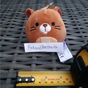 BNWT Chip the Beaver Squishmallow Clip 3.5”